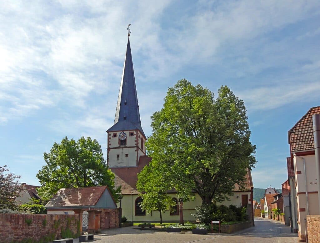 Alte Kirche St. Margareta in Bürgstadt von Norden gesehen