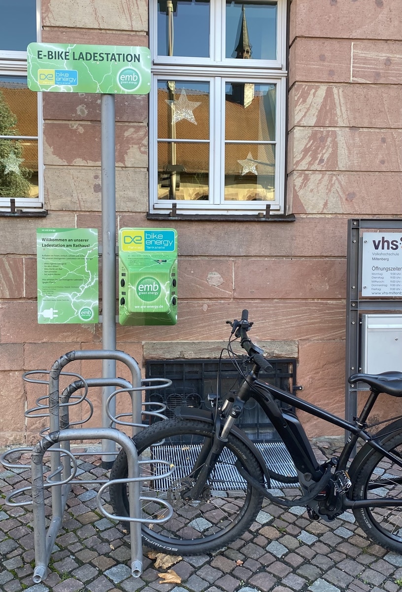 E-Bike-Ladestation am Rathaus in Miltenberg