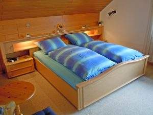 Ferienwohnung Oehmann - Das Bett im Doppelzimmer 1