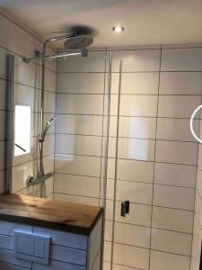 Dusche der Ferienwohnung Mauersegler in Miltenberg