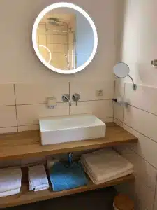 Waschbecken in der Ferienwohnung Mauersegler in Miltenberg