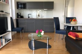 Ferienwohnung Angela Wolf in Miltenberg - Wohnzimmer mit Küchenzeile