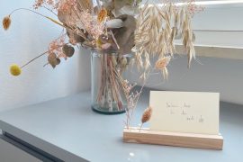 Ein kleiner Willkommensgruß in der Ferienwohnung Forsthaus in Miltenberg