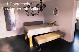 Ferienwohnung Fürst in Bürgstadt - Esszimmer mit Balkon im 1. Obergeschoss