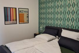 Schlafzimmer in der Ferienwohnung Riesenbude in Miltenberg