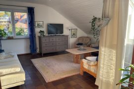 Ferienwohnung "Altstadtblick" in Miltenberg - Wohnzimmer mit Schlafcouch