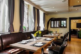 Frühstücksraum im Flair Hotel Hopfengarten in Miltenberg