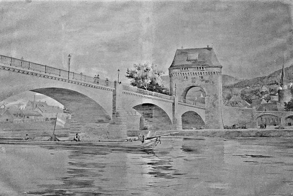 Gemälde der Alten Mainbrücke von Prof. Albert Hartmann, 1903