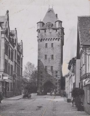 Würzburger Tor in Miltenberg, Anfang des 20. Jahrhunderts